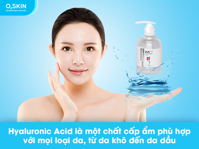 Hyaluronic acid có công dụng dưỡng ẩm cho da.