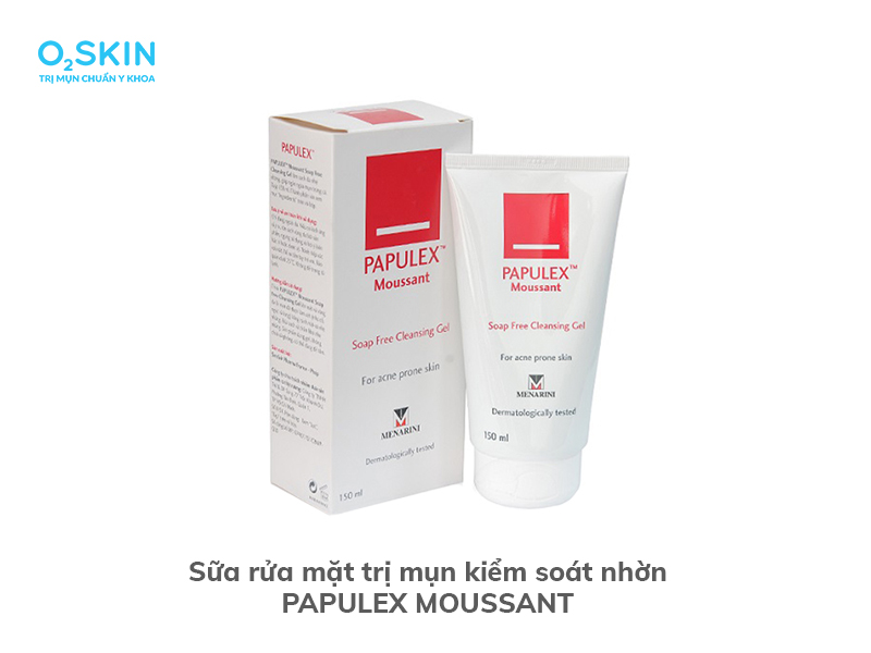 Sữa rửa mặt trị mụn kiểm soát nhờn Papulex Moussant