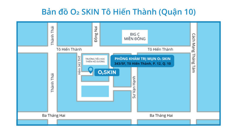 Bản đồ chi nhánh O2 SKIN quận 10, TP HCM
