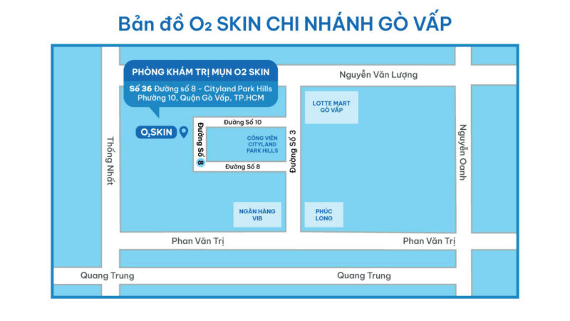 Bản đồ chi nhánh O2 SKIN quận Gò Vấp, TP HCM