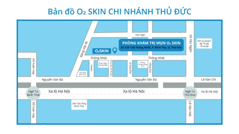 Bản đồ chi nhánh O2 SKIN Thành Phố Thủ Đức, TP HCM